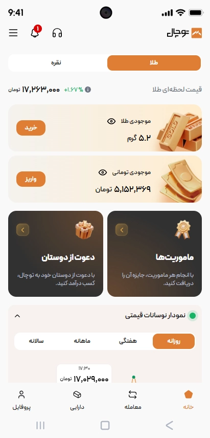 اپلکیشن توچال گلد