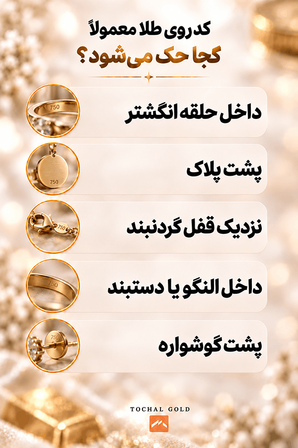 اعداد روی طلا چیست؟ جدول کامل کدها، عیار و علائم طلا